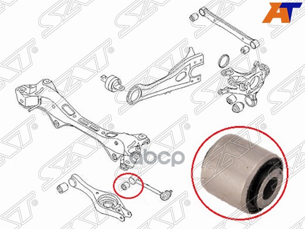 Сайлентблок рычага Ford Focus 98-19 / Kuga 08-19 Sat арт. ST-55256-1H000