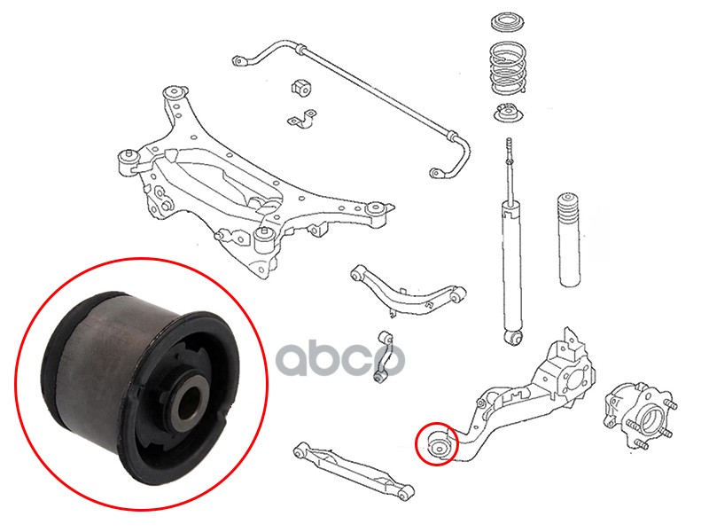Сайлентблок рычага Nissan Juke 10-20 / Serena 05-16 Sat арт. ST-55502-1KD0A
