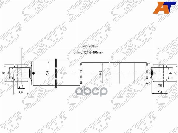Амортизатор Задний Nissan Atlas/Condor (F22,F23) 87-07 Lh=Rh Sat арт. ST-56210-T6226