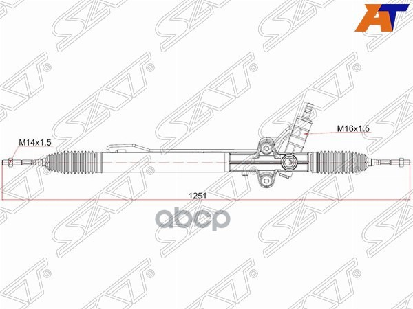Рейка рулевая Hyundai Grand Starex 07-22 / H1 07-22 Sat арт. ST-57700-4H100