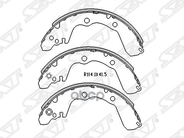 Колодки тормозные барабанные Mitsubishi Lancer 95-01 / Aspire 98-02 Sat арт. ST-58305-M2A10