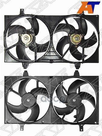 Диффузор радиатора в сборе NISSAN ALMERA 00-06/PRIMERA 01-07 Sat арт. ST-59-0015