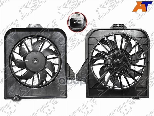Диффузор радиатора Chrysler Voyager 95-07 / Dodge Caravan 00-07 Sat арт. ST-59-0024