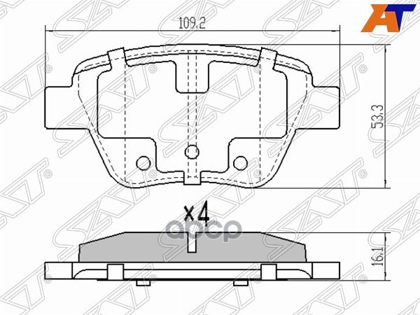 Колодки тормозные (Сзади) Audi A3 03-13 / Skoda Octavia 04-13 Sat арт. ST-5K0698451A