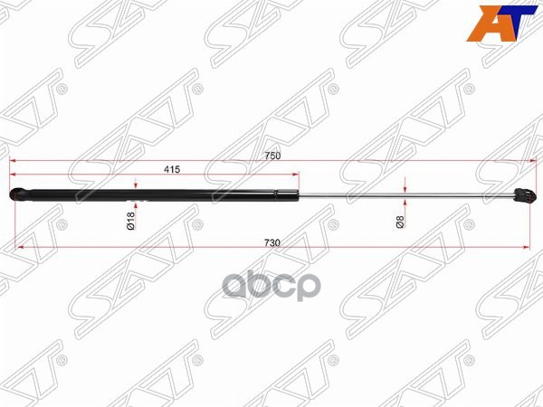 Амортизатор капота Volkswagen Golf 08-16 (Справа=Слева) Sat арт. ST-5K0823359D