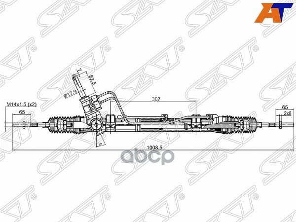 Рейка рулевая LADA Largus 12- / Nissan Almera 12-19 Sat арт. ST-6001 547 608