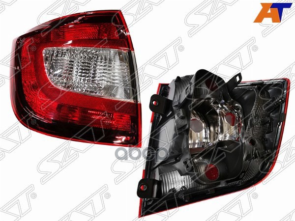 Фонарь задний Skoda Rapid 12-20 (Слева/ темно-красный) Sat арт. ST-665-1926L-DR