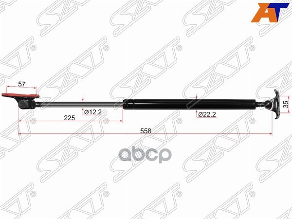Амортизатор крышки багажника Toyota Caldina (T190) 92-02 / Carina E 92-98 (Слева) Sat арт. ST-68960-05030