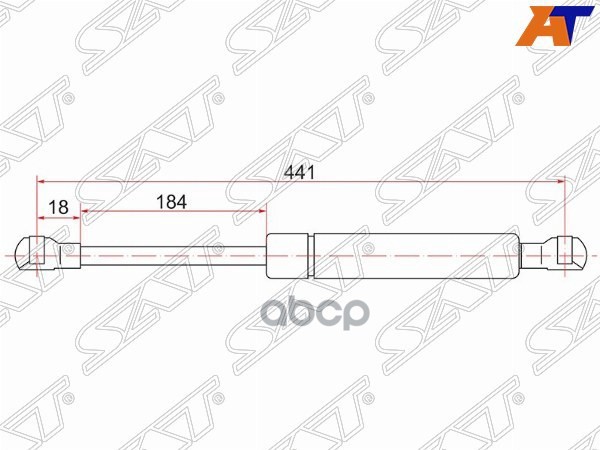 Амортизатор крышки багажника Toyota Wish 03-09 (Справа=Слева) Sat арт. ST-68960-0W210