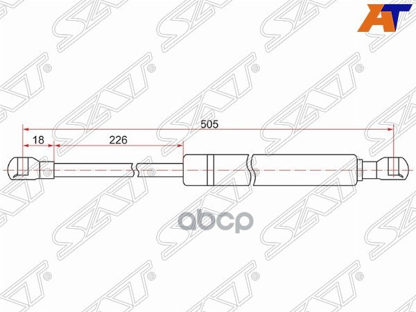 Амортизатор крышки багажника Toyota Prius (ZVW30) 09-16 / Prius PHV 12-16 (Справа=Слева) Sat арт. ST-68960-0W531