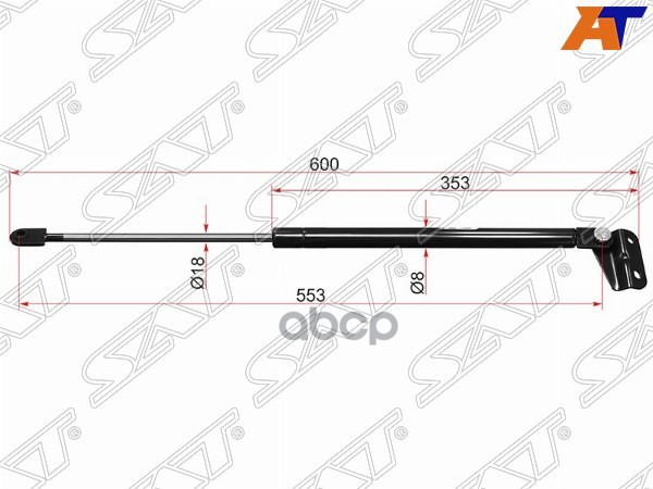 Амортизатор крышки багажника Honda CR-V 01-06 (Справа=Слева) Sat арт. ST-74825-S9A-003