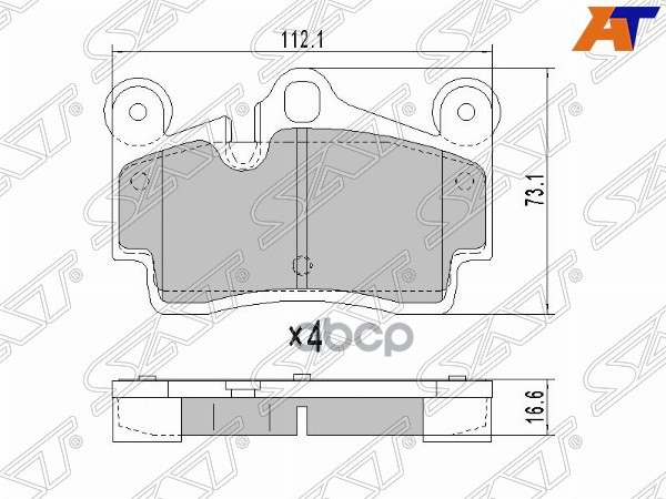 Колодки тормозные (Сзади) Audi Q7 05-15 / Volkswagen Touareg 02-10 Sat арт. ST-7L0698451B