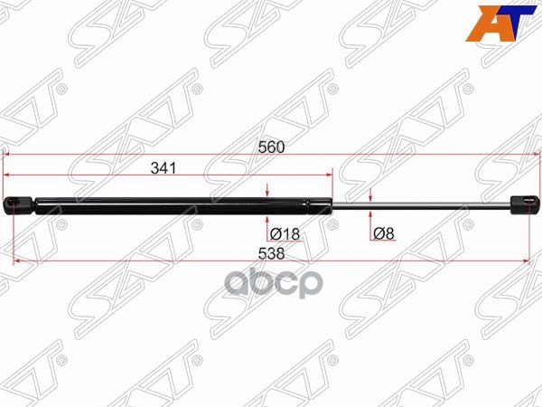 Амортизатор капота Volkswagen Touareg 02-10 (Справа=Слева) Sat арт. ST-7L6823359B