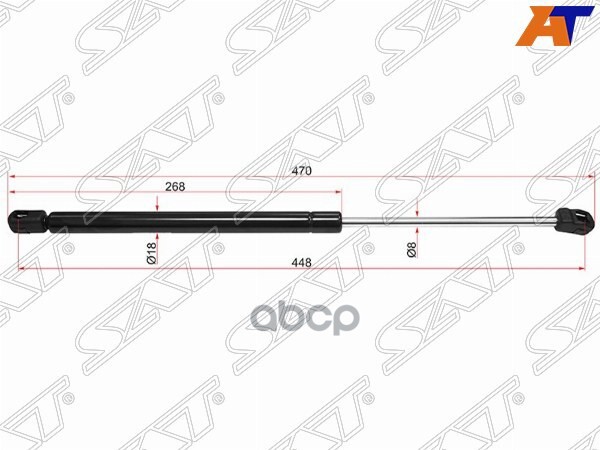 Амортизатор капота Hyundai Santa Fe 05-12 (Справа=Слева) Sat арт. ST-811602B010