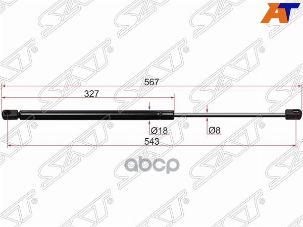 Амортизатор крышки багажника Kia Sorento 02-09 (Справа=Слева) Sat арт. ST-81771-3E010