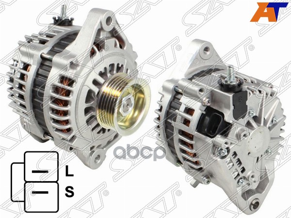 Генератор Nissan AD 99-08 / Primera 01-08 (QG15DE/QG16DE/QG18DE 12V 80A) Sat арт. ST-85-0042