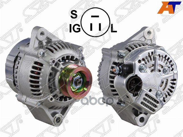 Генератор Toyota Corolla (E90,E100) 87-02 / Carina 88-92 (4/5AFE 12V 80A) Sat арт. ST-85-0057