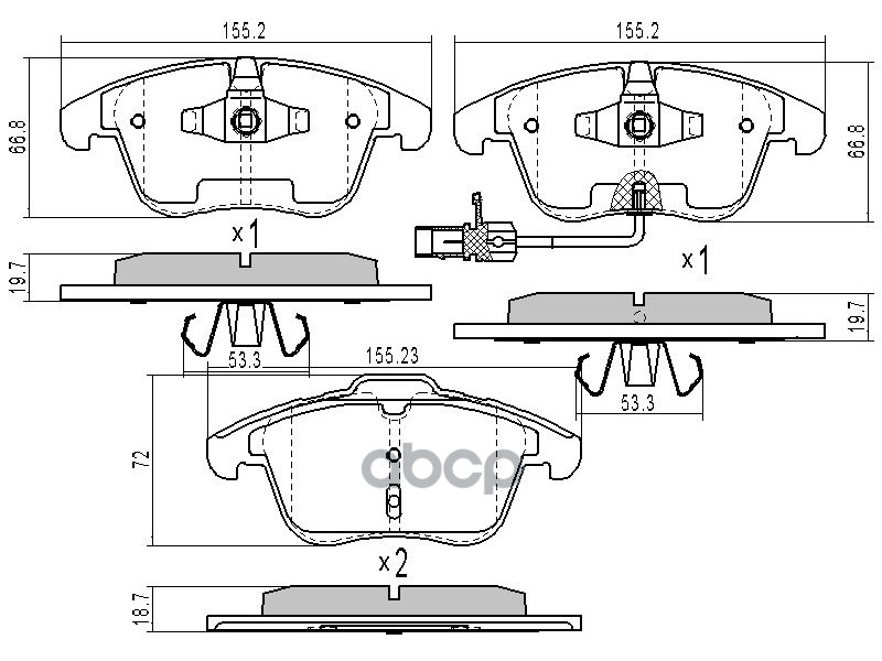 Колодки тормозные (Спереди) Audi A4 08-15 / A5 07-16 Sat арт. ST-8K0 698 151 F