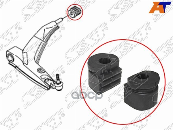 Сайлентблок рычага Chevrolet Lanos 05-09 / Daewoo Lanos 97-08 Sat арт. ST-90235040