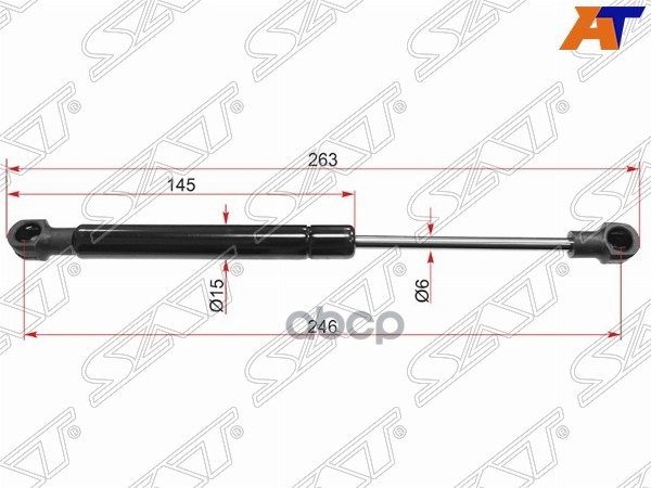 Амортизатор капота Volvo S60 00-10 / S80 98-06 / V70 00-07 / XC70 00-07 (Справа=Слева) Sat арт. ST-9154605