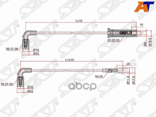 Провода высоковольтные CHEVROLET AVEO 03-08 1.4 F14S3 A14SMS/LANOS 05- A14SMS Sat арт. ST-96305387
