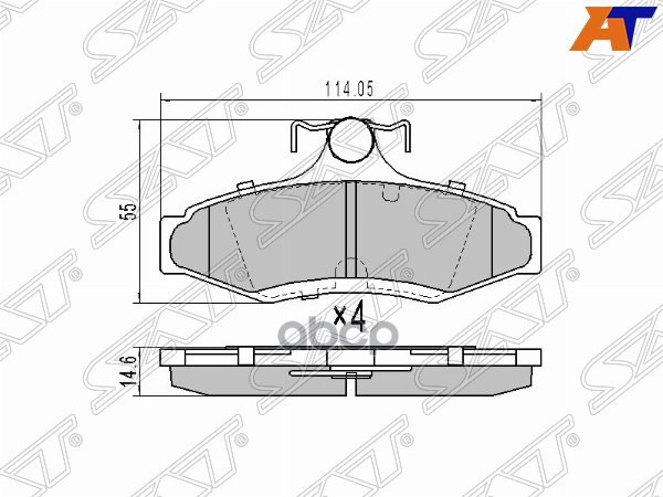 Колодки тормозные (Сзади) Chevrolet Nubira 04-13 / Daewoo Nubira 97-03 / SsangYong Korando 96-06 / M Sat арт. ST-96391892