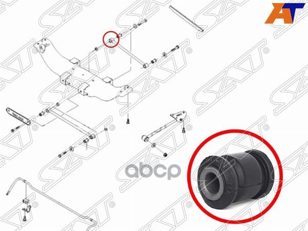 Сайлентблок рычага Audi A6 97-05 / Chevrolet Lacetti 04-13 Sat арт. ST-96550051
