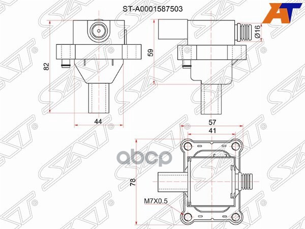 Катушка зажигания MERCEDES C W202/E W210/G W463 Sat арт. ST-A0001587503