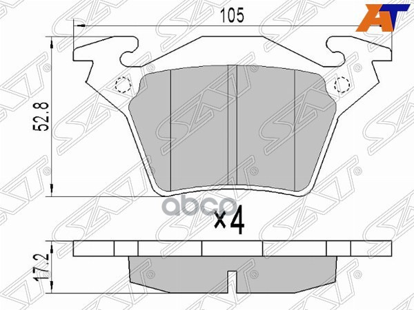 Колодки тормозные (Сзади) Mercedes-Benz V-Class 96-03 / Vito 96-03 Sat арт. ST-A0034200220