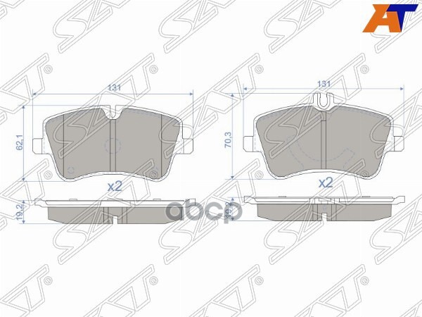 Колодки тормозные (Спереди) Mercedes-Benz C-Class 00-08 / CLK-Class 02-10 Sat арт. ST-A0034202520