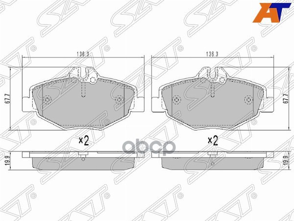 Колодки тормозные (Спереди) Mercedes-Benz E-Class 02-09 Sat арт. ST-A0034206520