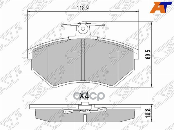 Колодки тормозные (Спереди) Audi A4 00-06 / Volkswagen Golf 87-99 / Passat 88-00 / Polo 94-01 / Audi Sat арт. ST-A11-3501080
