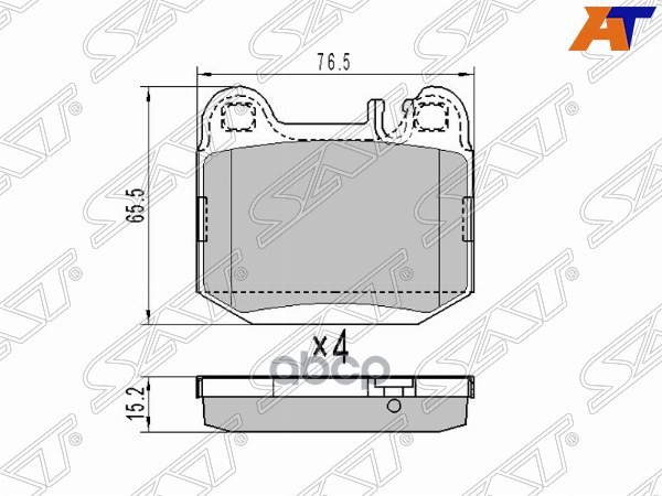 Колодки тормозные (Сзади) Mercedes-Benz M-Class 97-05 Sat арт. ST-A1634201120