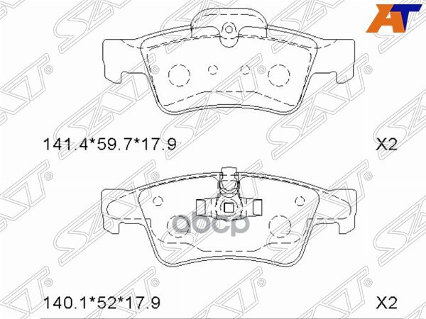Колодки тормозные (Сзади) Mercedes-Benz M-Class 05-11 / S-Class 05-13 Sat арт. ST-A1644201520