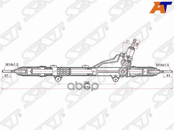 Рейка рулевая Mercedes-Benz E-Class 02-09 / M-Class 05-11 Sat арт. ST-A164 460 01 00