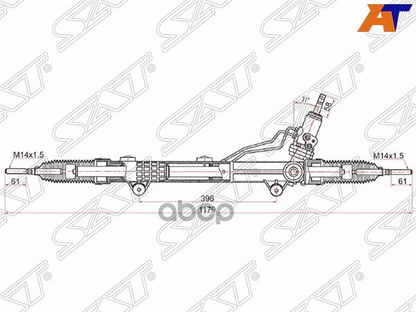 Рейка рулевая (под датчик сервотроник) MERCEDES BENZ ML 05-11 W164 Sat арт. ST-A164 460 0225