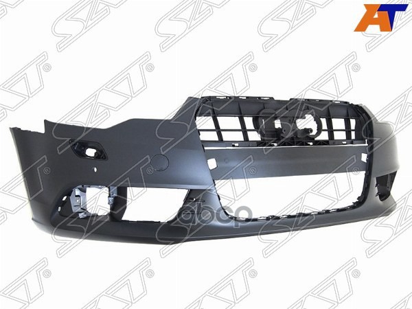 Бампер передний Audi A6 10-14 (Под омыватели фар/ Под сонары(парктроники)/ С отверстием под крюк) Sat арт. ST-AU16-000-0