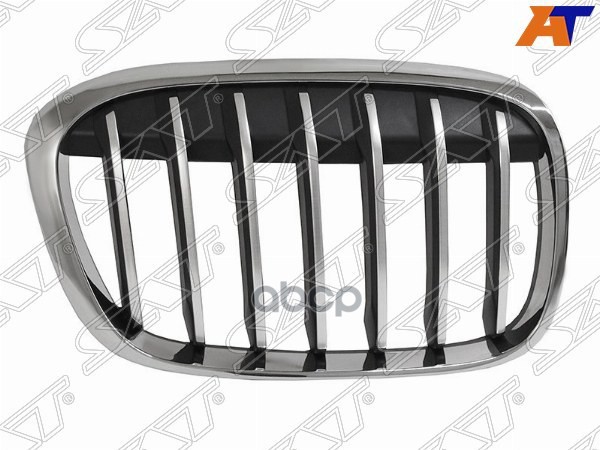 Решетка Радиатора Bmw X1 F48 15-19 Rh - Черная С Хромом Sat арт. ST-BMX2-093-1