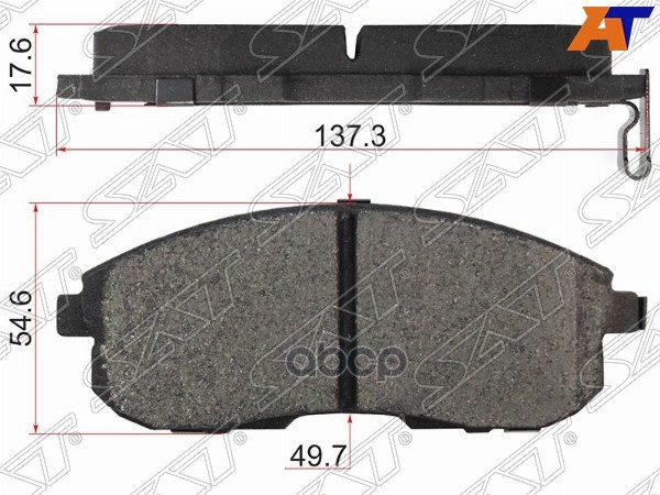 Колодки тормозные (Спереди) Nissan Juke 10-20 / Primera 01-08 Sat арт. ST-D1060-JN00A