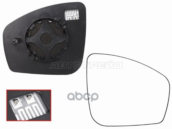 Полотно зеркала Nissan Almera 12-19 (Справа/ Обогрев) Sat арт. ST-DT08-940G-1