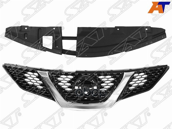 Решетка радиатора Nissan Qashqai 13-19 (Комплектация под камеру) Sat арт. ST-DT66-093-0