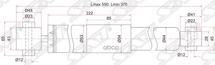 Амортизатор Задний Nissan Qashqai/Dualis/Rogue S35/X-Trail 07-  Lh=Rh Sat арт. ST-E6B10-JG01A