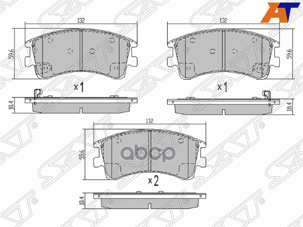 Колодки тормозные (Спереди) Mazda 6 02-08 / Atenza 02-07 Sat арт. ST-G2YS-33-28Z