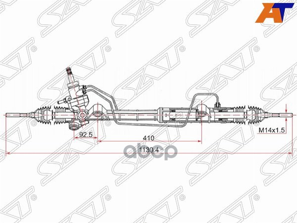 Рейка рулевая Mazda 6 02-05 / 6 MPS 05-07 (Левый руль) Sat арт. ST-GJ6E-32-110B