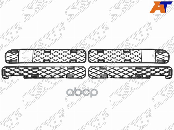 Решетка В Бампер Hyundai Terracan 01-04 (Комплект Верх+Низ) Sat арт. ST-HN12-000G-0