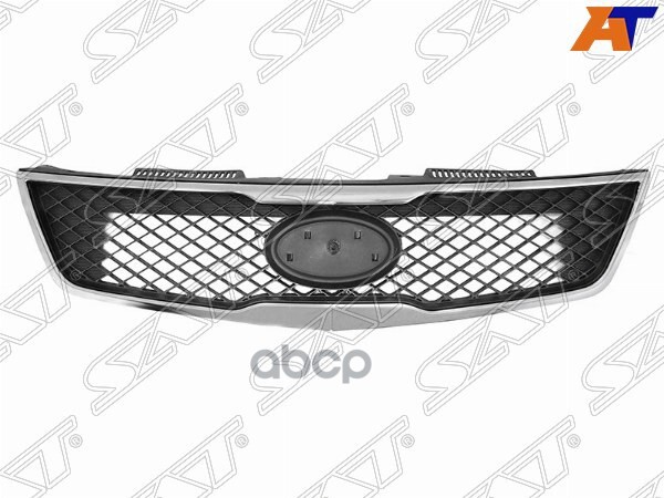 Решетка радиатора Kia Cerato 08-10 (с хром молдингом) Sat арт. ST-KA44-093-D0