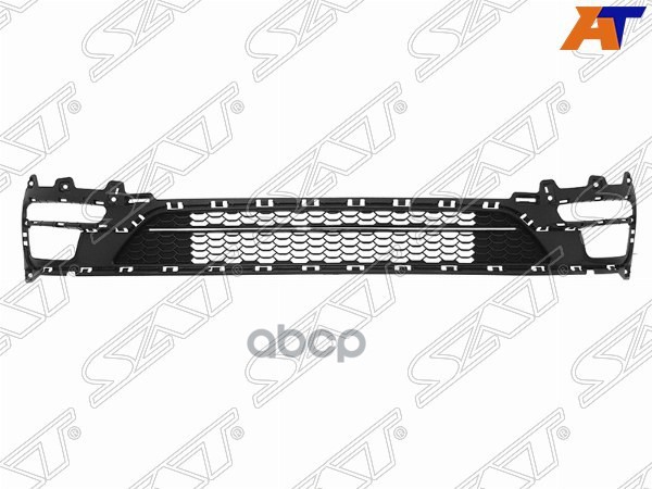 Решетка в бампер Kia Rio 15-17 (под диодные туманки) Sat арт. ST-KA47-000G-C0