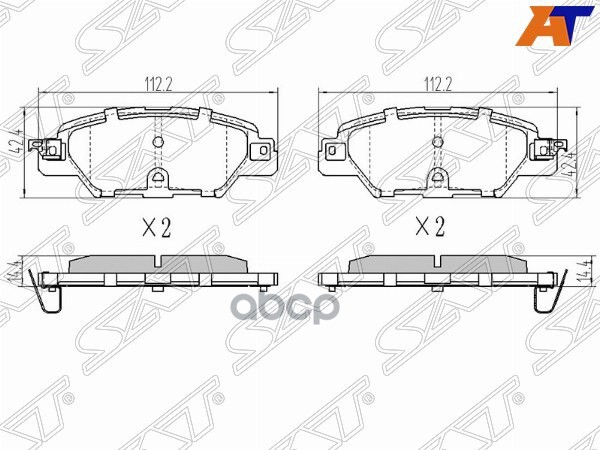 Колодки тормозные (Сзади) Mazda CX-5 11-21 Sat арт. ST-KAY0-26-48Z