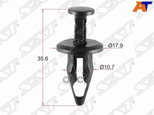 Клипса защиты бампера GM (Продажа по 10шт) Sat арт. ST-KE-290