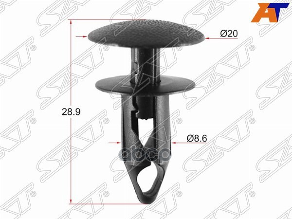 Клипса защиты бампера GM (Продажа по 10шт) Sat арт. ST-KE-348